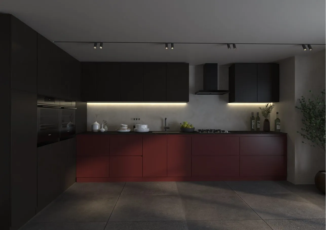 Kairos kitchen in Burgundy