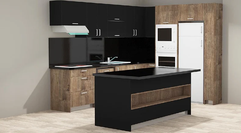 SADKO showroom — kitchen with island